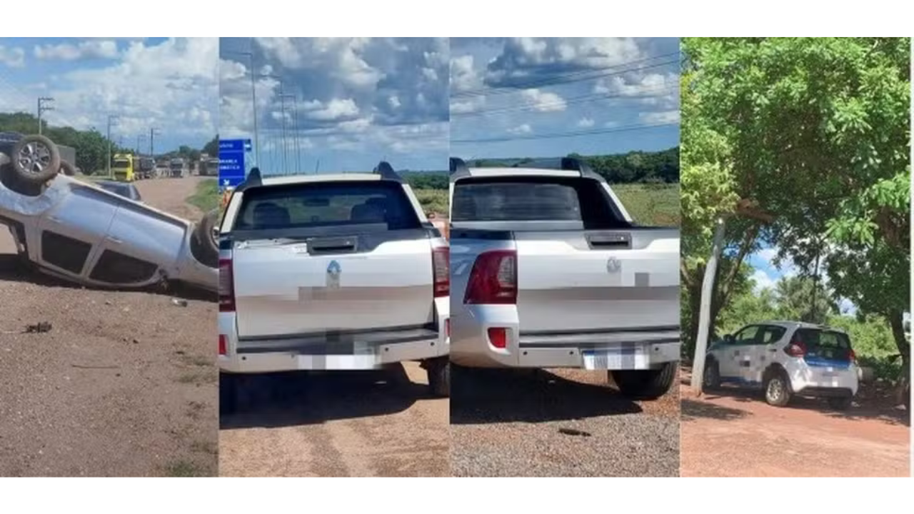 Quadrilha invade garagem, furta 9 carros e suspeitos são presos na fuga em MT