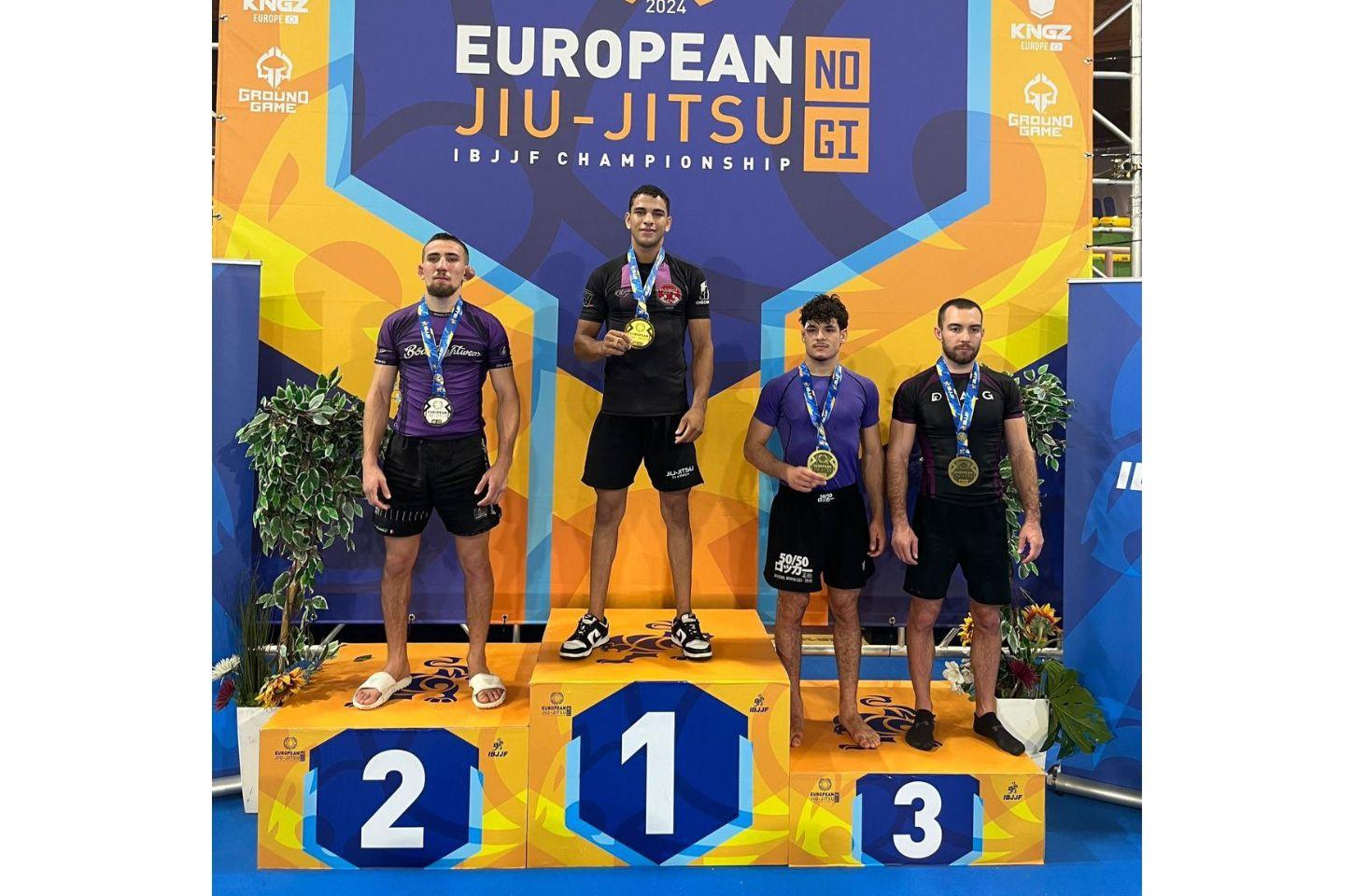 Atleta de projeto social de jiu-jitsu da Rotam conquista medalhas de ouro no campeonato europeu