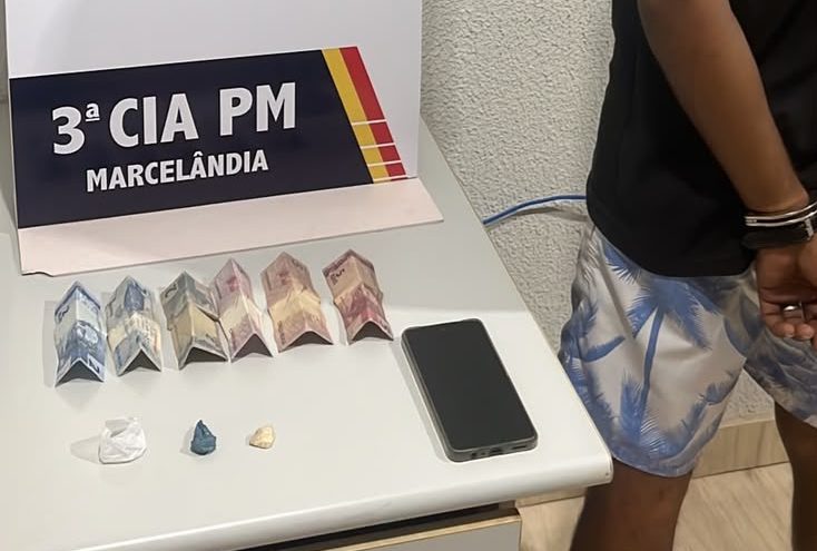 Homem é preso por tráfico de drogas após tentar fugir de abordagem da PM em Marcelândia