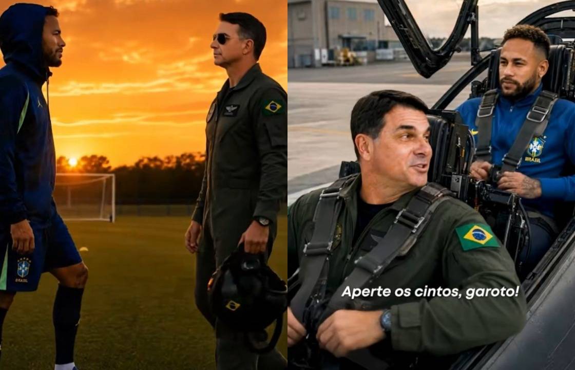 Staff de Neymar não autorizou vídeo com IA publicado por Flávio Bolsonaro, diz jornal
