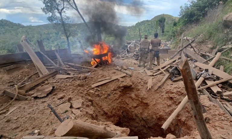 Forças federais fecham o cerco ao garimpo ilegal com inutilização de 35 bunkers e 33 túneis em área indígena de MT